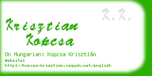 krisztian kopcsa business card